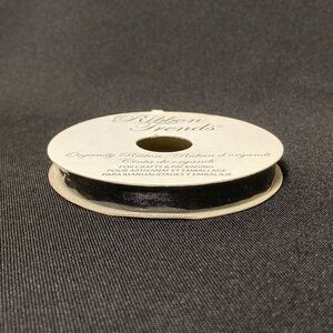 ⭐️ Ribbon Trends Black Satin Craft Ribbon 1/4” x 540”